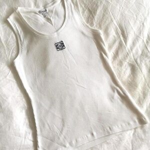 Loewe White Tank Top Minimalist Design